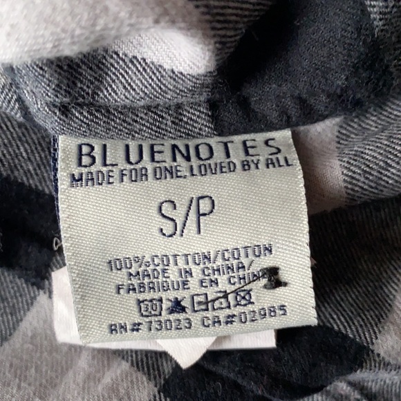 Blue notes checkered grey and black button up - Picture 3 of 3